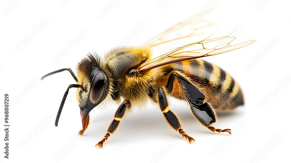 bee on white background bee on white background