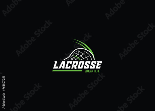 creative Lacrosse logo sport design template.