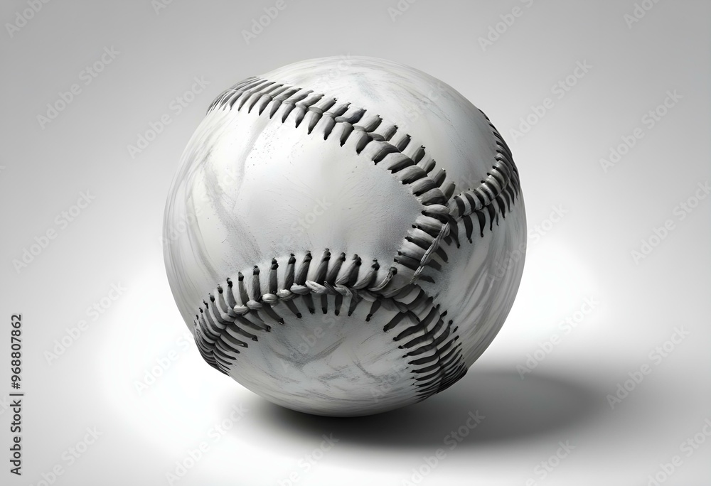 A baseball with red stitching and white stripes and with backgrounds A baseball with red stitching and white stripes and with backgrounds