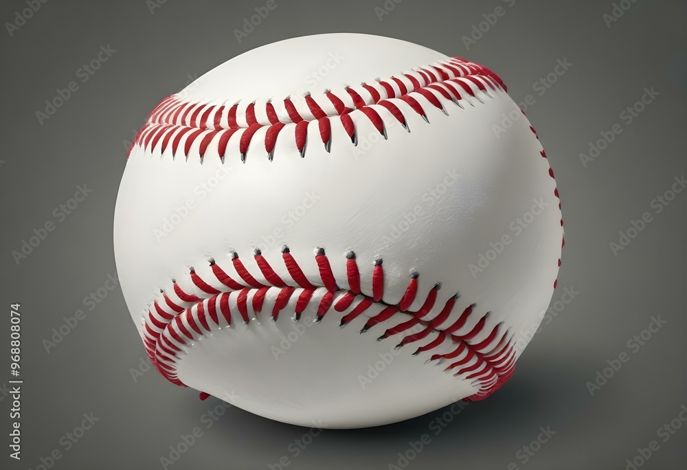 A baseball with red stitching and white stripes and with backgrounds A baseball with red stitching and white stripes and with backgrounds
