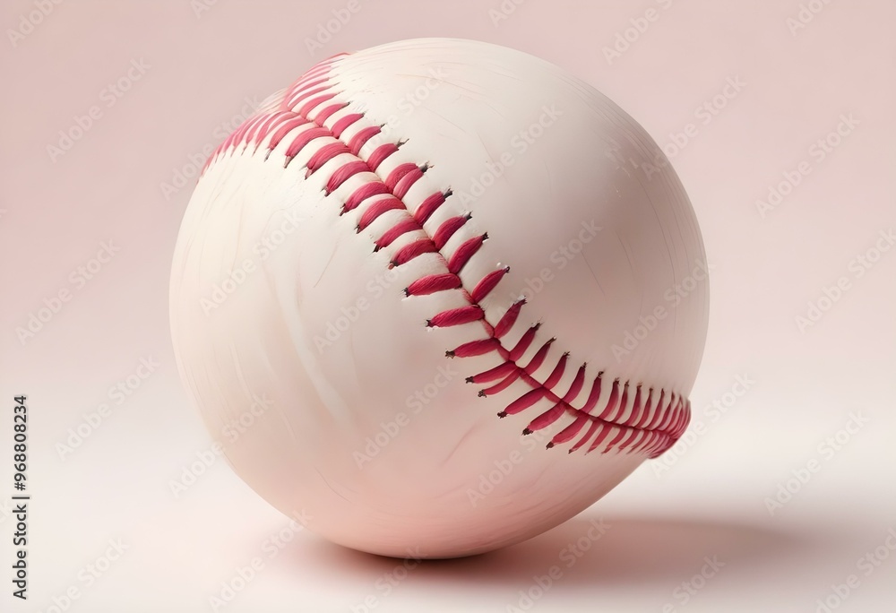 A baseball with red stitching and white stripes and with backgrounds A baseball with red stitching and white stripes and with backgrounds