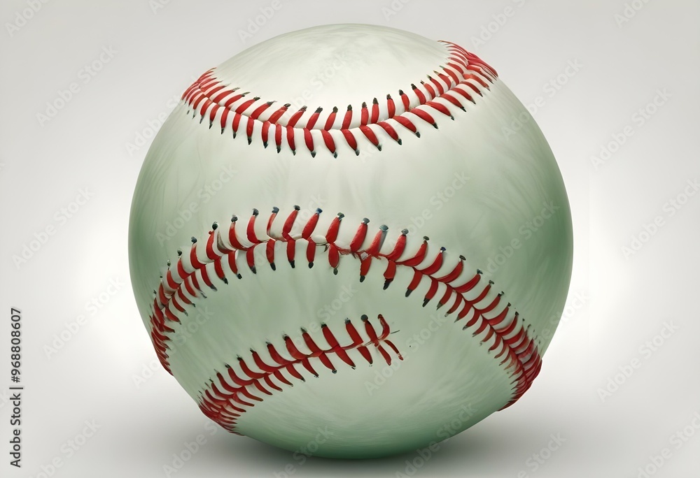 A baseball with red stitching and white stripes and with backgrounds A baseball with red stitching and white stripes and with backgrounds