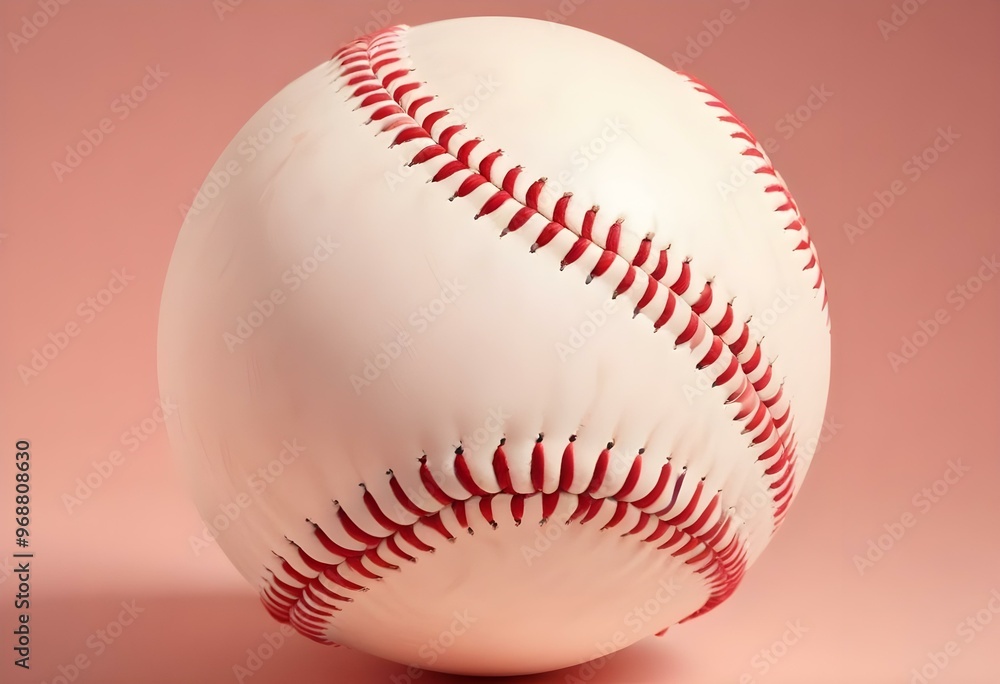 A baseball with red stitching and white stripes and with backgrounds A baseball with red stitching and white stripes and with backgrounds