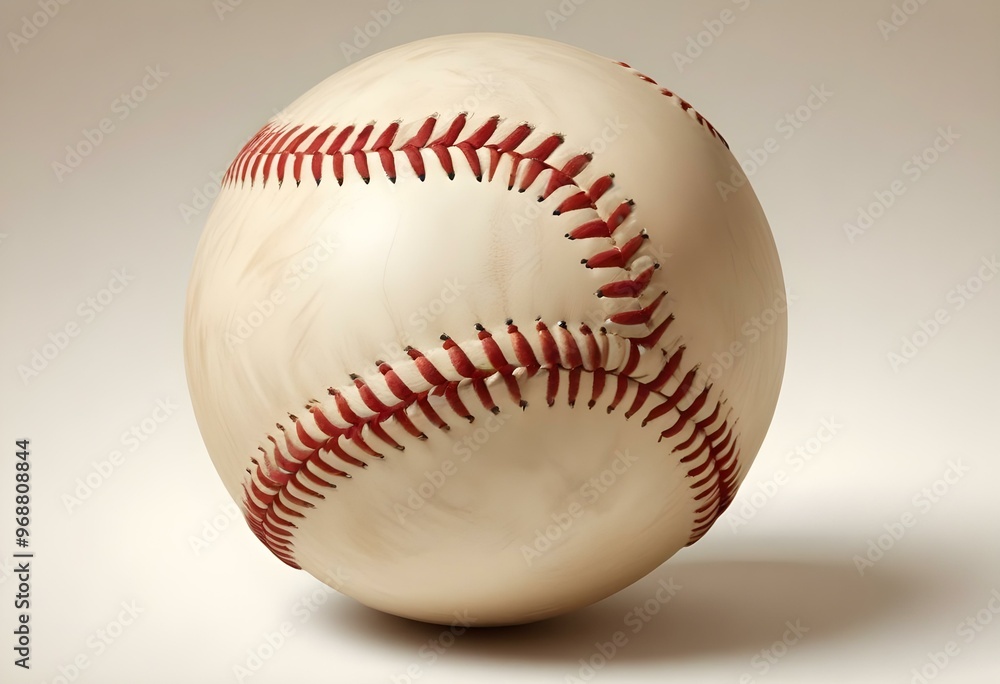 A baseball with red stitching and white stripes and with backgrounds A baseball with red stitching and white stripes and with backgrounds
