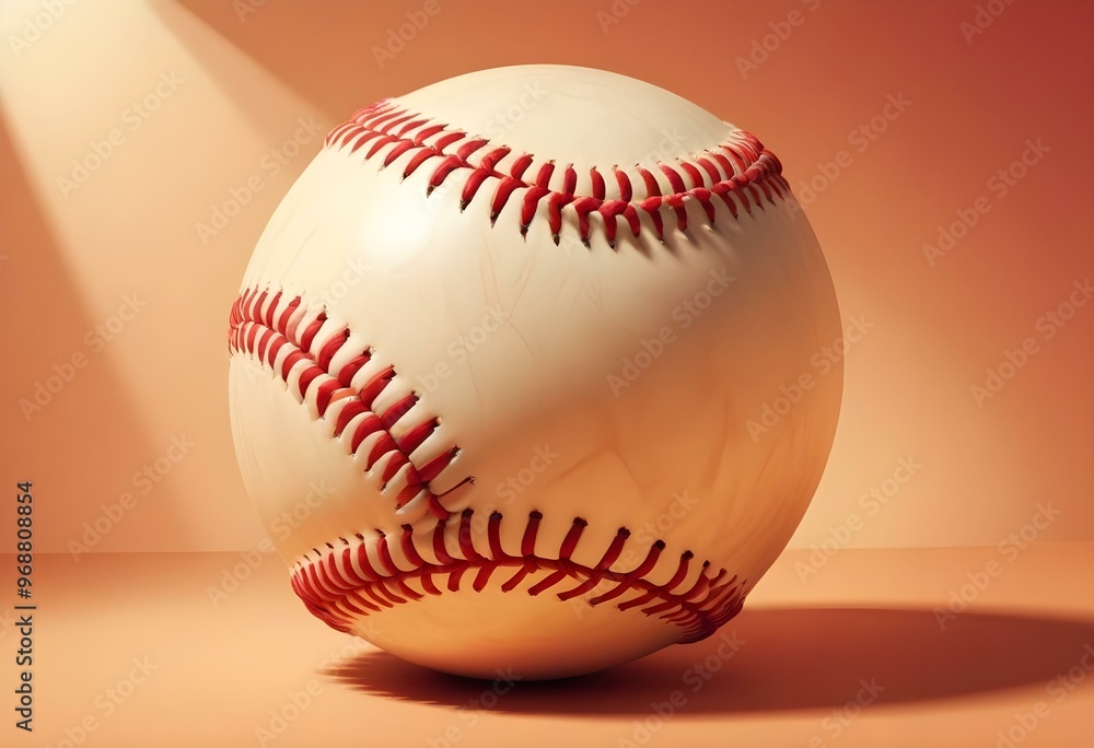 A baseball with red stitching and white stripes and with backgrounds A baseball with red stitching and white stripes and with backgrounds