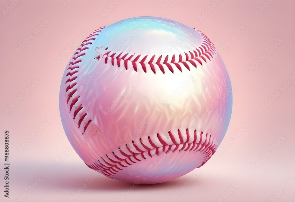 A baseball with red stitching and white stripes and with backgrounds A baseball with red stitching and white stripes and with backgrounds