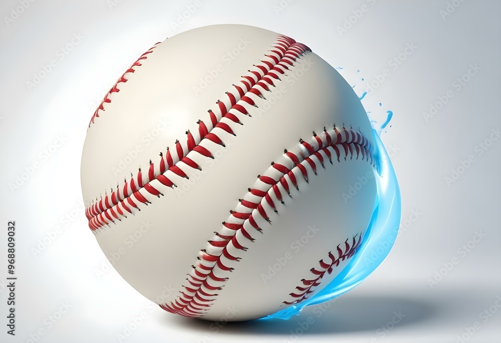 A baseball with red stitching and white stripes and with backgrounds A baseball with red stitching and white stripes and with backgrounds