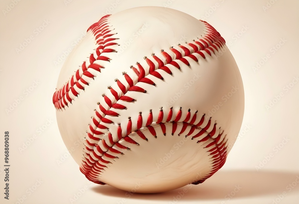 A baseball with red stitching and white stripes and with backgrounds A baseball with red stitching and white stripes and with backgrounds