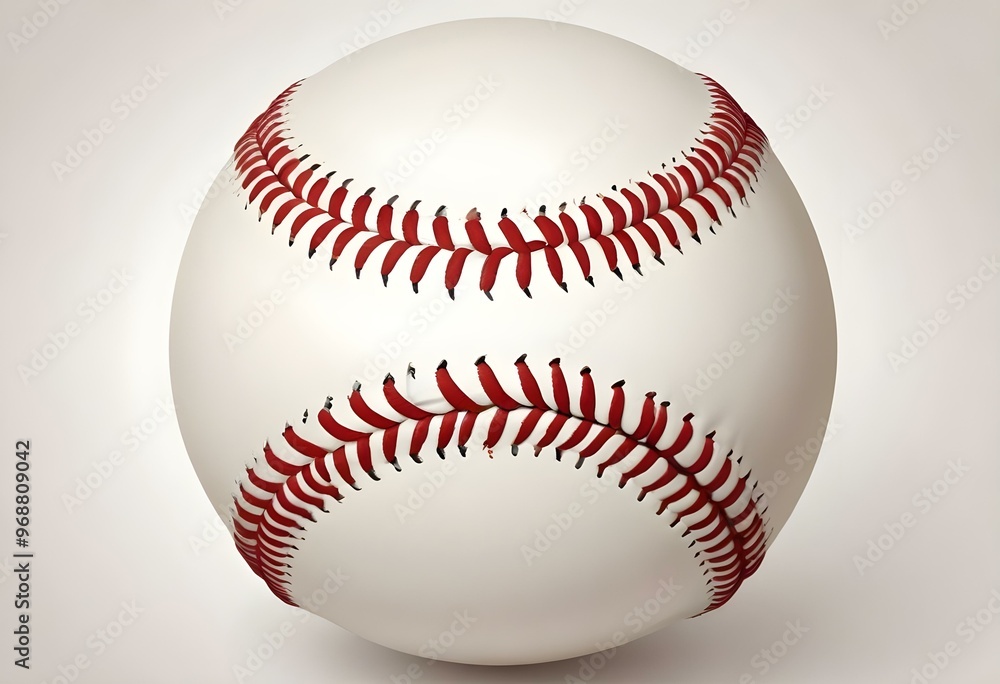 A baseball with red stitching and white stripes and with backgrounds A baseball with red stitching and white stripes and with backgrounds