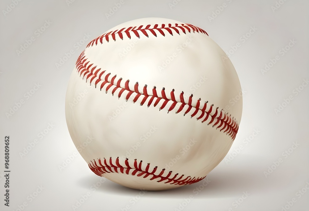 A baseball with red stitching and white stripes and with backgrounds A baseball with red stitching and white stripes and with backgrounds