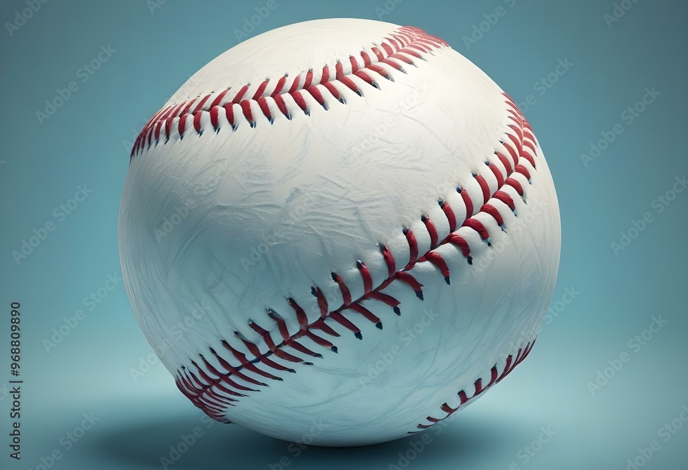 A baseball with red stitching and white stripes and with backgrounds A baseball with red stitching and white stripes and with backgrounds