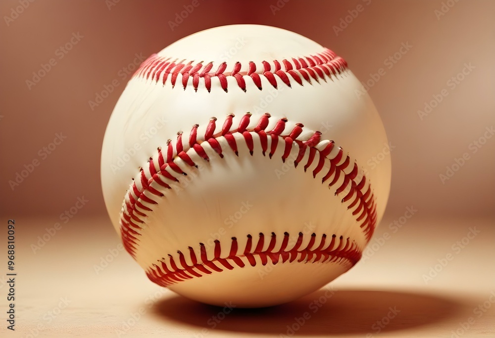 A baseball with red stitching and white stripes and with backgrounds A baseball with red stitching and white stripes and with backgrounds