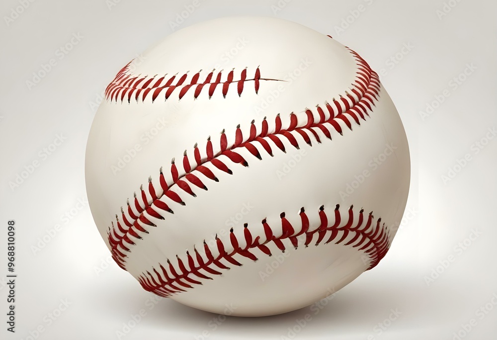 A baseball with red stitching and white stripes and with backgrounds A baseball with red stitching and white stripes and with backgrounds