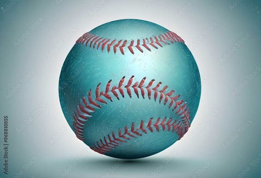 A baseball with red stitching and white stripes and with backgrounds A baseball with red stitching and white stripes and with backgrounds