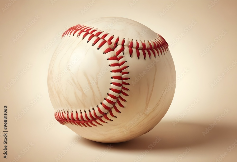 A baseball with red stitching and white stripes and with backgrounds A baseball with red stitching and white stripes and with backgrounds