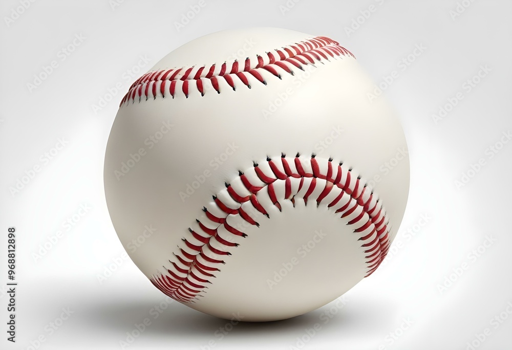 A baseball with red stitching and white stripes and with backgrounds A baseball with red stitching and white stripes and with backgrounds