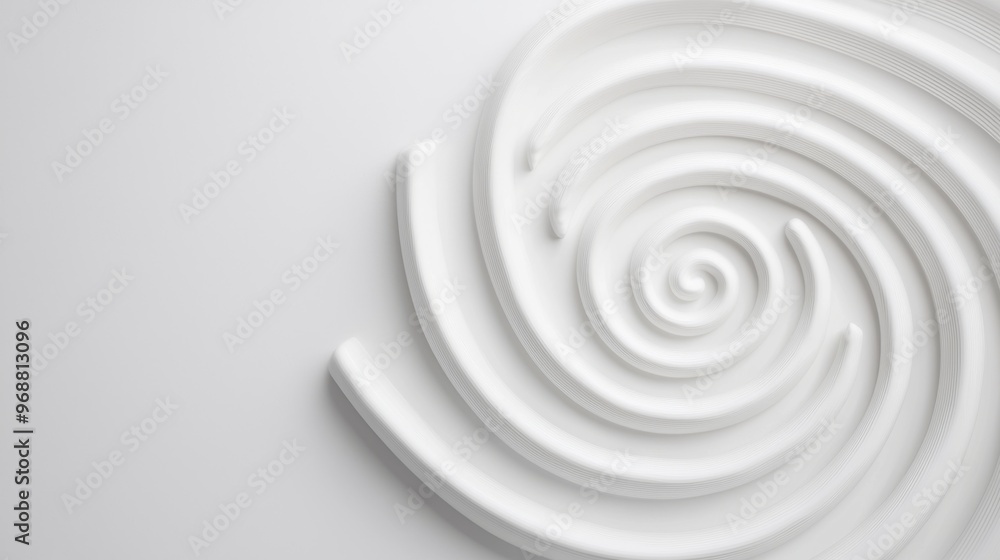 Glossy White Spirals and Textured Forms, an abstract composition featuring smooth and textured shapes in monochrome, emphasizing minimalism and clarity in design Glossy White Spirals and Textured Forms, an abstract composition featuring smooth and textured shapes in monochrome, emphasizing minimalism and clarity in design