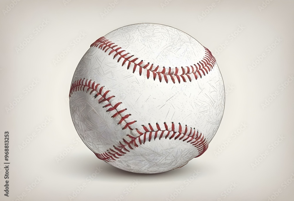 A baseball with red stitching and white stripes and with backgrounds A baseball with red stitching and white stripes and with backgrounds