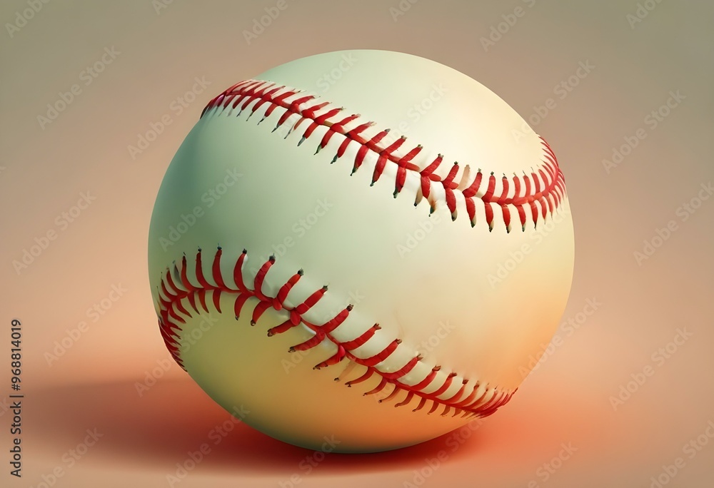 A baseball with red stitching and white stripes and with backgrounds A baseball with red stitching and white stripes and with backgrounds