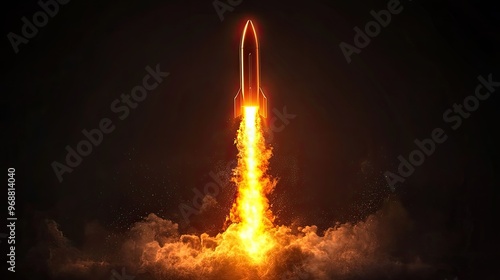 Rocket Launch Symbolizing Business Growth