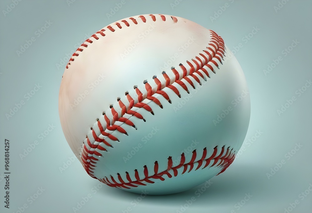 A baseball with red stitching and white stripes and with backgrounds A baseball with red stitching and white stripes and with backgrounds
