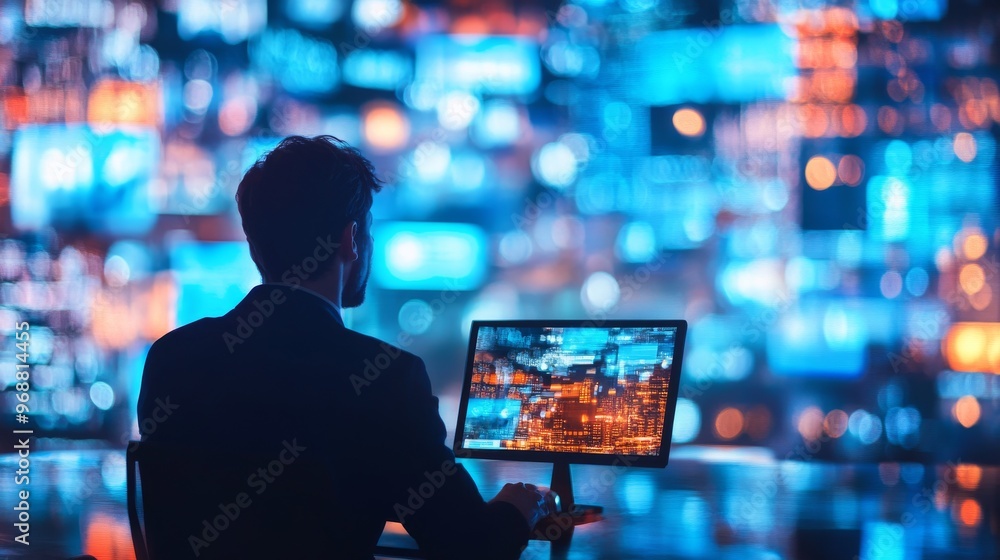 AI-Powered Real-Time Language Translation in Virtual Meetings: Business professionals using AI-driven translation tools in virtual conference calls. AI-Powered Real-Time Language Translation in Virtual Meetings: Business professionals using AI-driven translation tools in virtual conference calls.