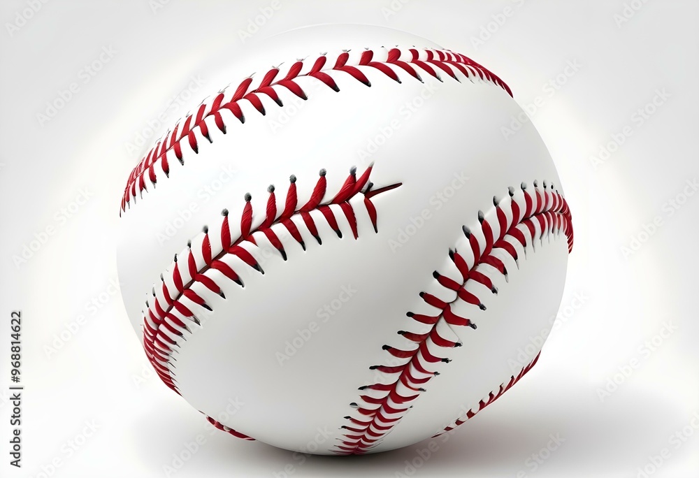 A baseball with red stitching and white stripes and with backgrounds A baseball with red stitching and white stripes and with backgrounds