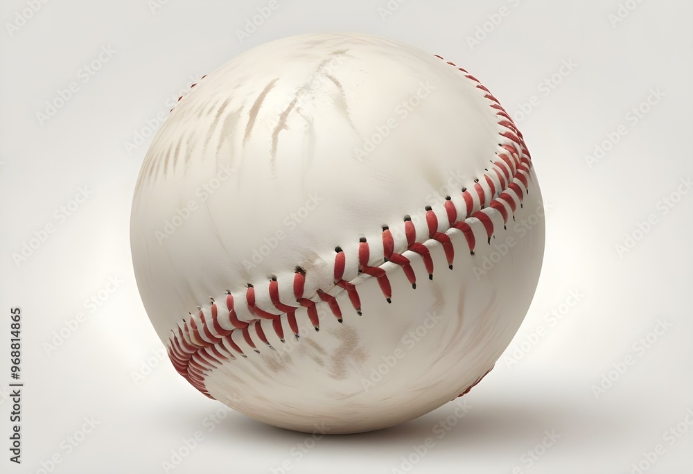 A baseball with red stitching and white stripes and with backgrounds A baseball with red stitching and white stripes and with backgrounds