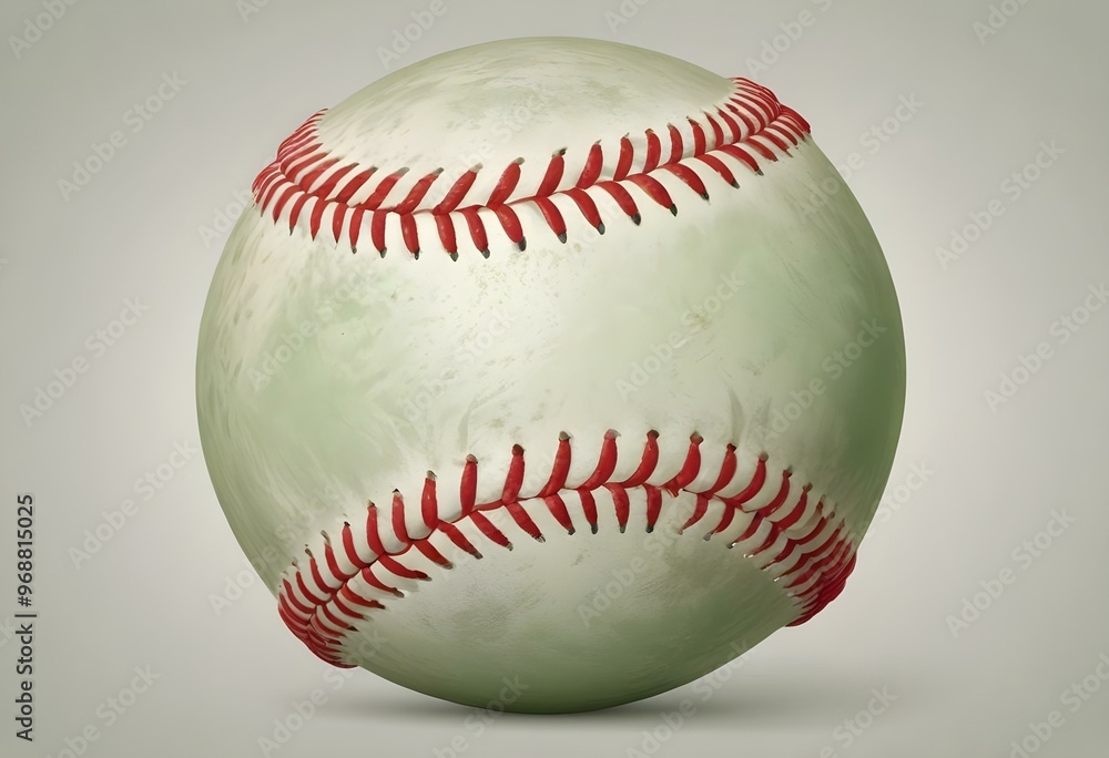A baseball with red stitching and white stripes and with backgrounds A baseball with red stitching and white stripes and with backgrounds