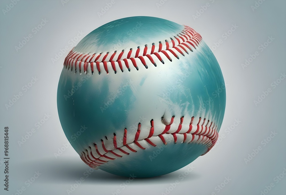 A baseball with red stitching and white stripes and with backgrounds A baseball with red stitching and white stripes and with backgrounds