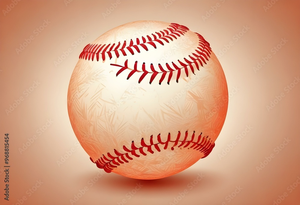A baseball with red stitching and white stripes and with backgrounds A baseball with red stitching and white stripes and with backgrounds