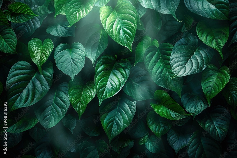 Fototapeta premium Aerial view of dense rainforest levaes UHD wallpaper
