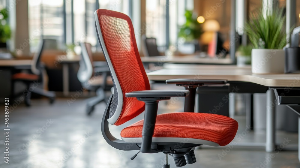 AI-driven smart office furniture adjusting to employee posture: Desks and chairs that monitor user posture and adjust for ergonomic comfort. AI-driven smart office furniture adjusting to employee posture: Desks and chairs that monitor user posture and adjust for ergonomic comfort.