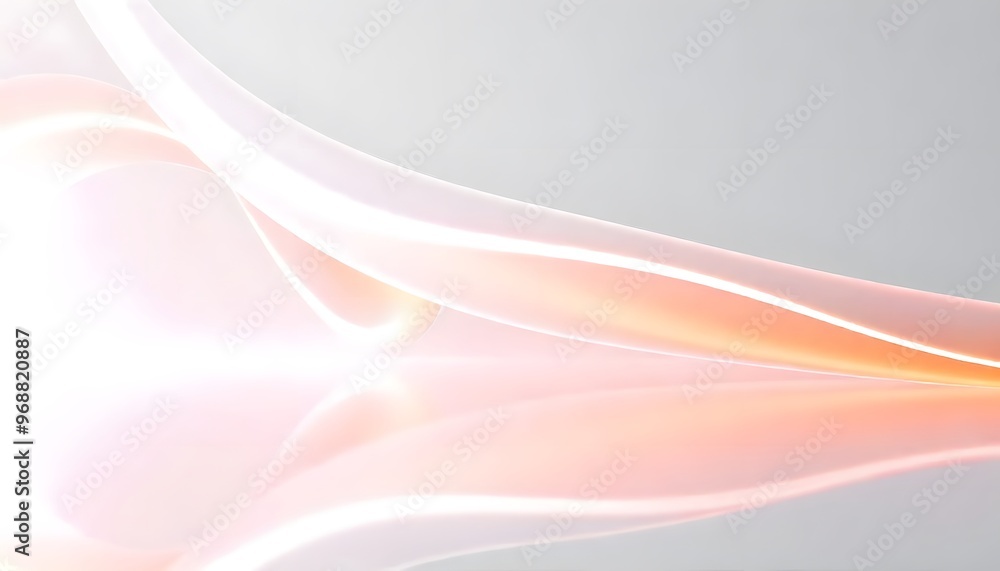 Naklejka premium White abstract background with soft curves. Minimalist white background and subtle shadows.
