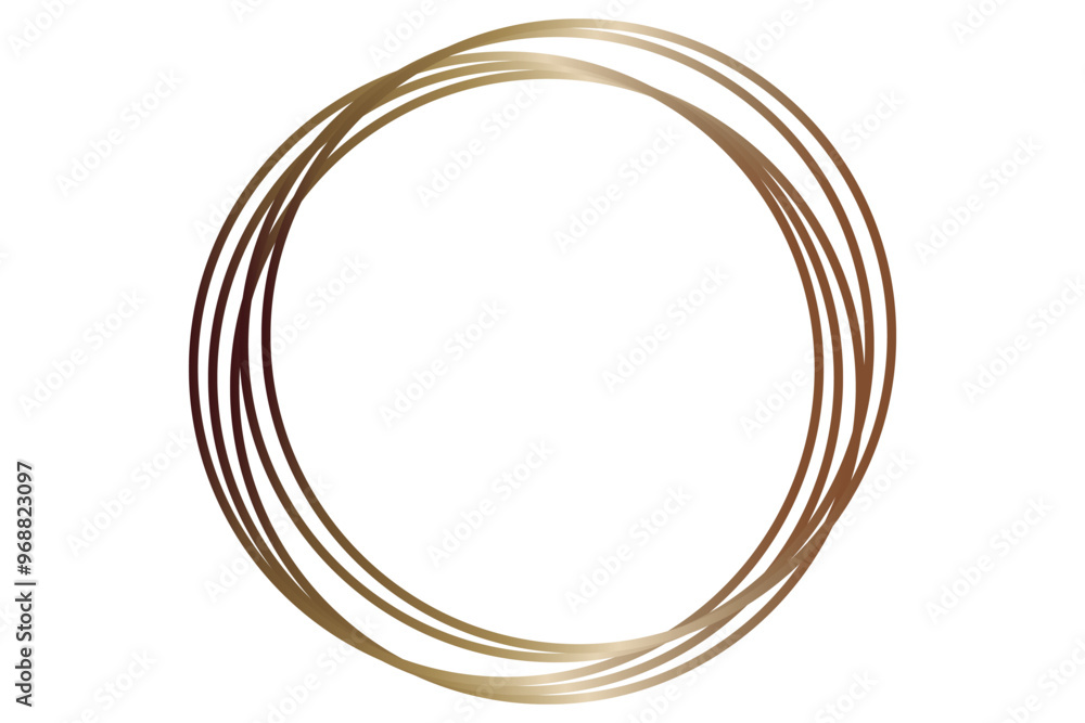 Gold geometric polygonal frame with shining effects isolated on white background. Empty glowing art deco backdrop. Vector illustration.