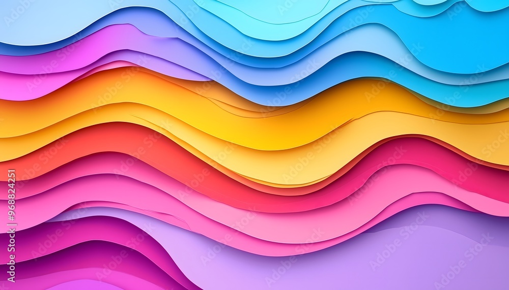 A seamless illustration of a multicolored layered paper background A seamless illustration of a multicolored layered paper background