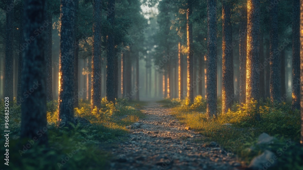 Obraz premium morning in the forest