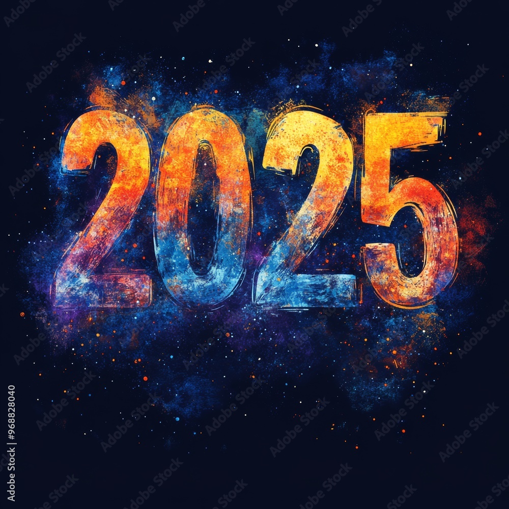 Colorful 2025 Celebration Art Colorful 2025 Celebration Art