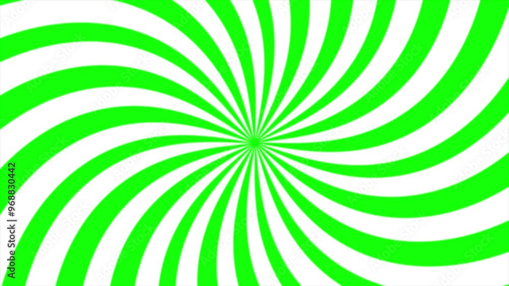A simple yet eye-catching green and white spiral animation. Perfect for adding a retro, hypnotic, or whimsical touch to your videos. Looping seamless animation for endless possibilities. A simple yet eye-catching green and white spiral animation. Perfect for adding a retro, hypnotic, or whimsical touch to your videos. Looping seamless animation for endless possibilities.