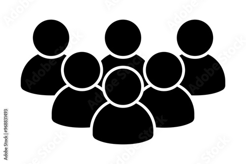 Vector isolated business group icon