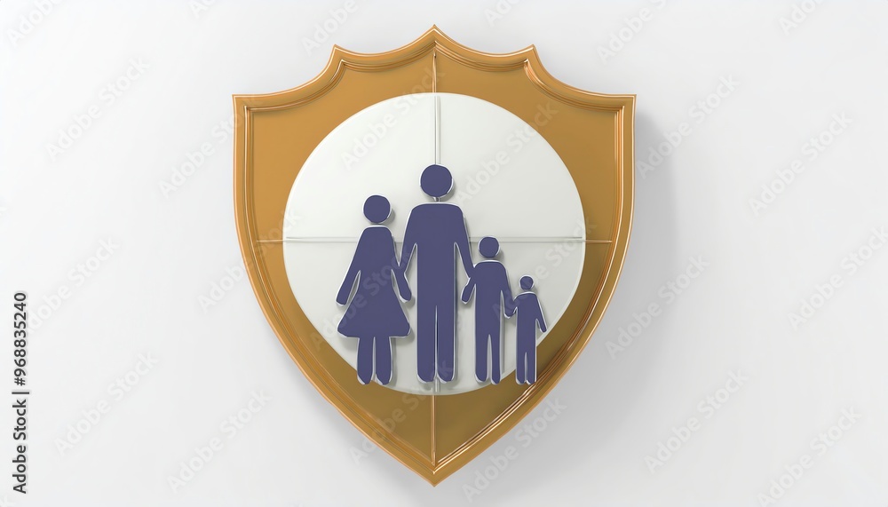 A stylized shield featuring silhouetted figures of a family, symbolizing protection and unity. A stylized shield featuring silhouetted figures of a family, symbolizing protection and unity.