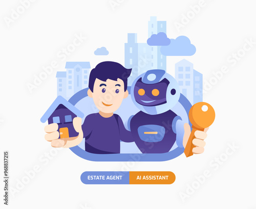 AI estate assistant, friend robot performs repetitive tasks, scheduling property viewings, drafting emails, responding to inquiries, recommending properties that match the agent's specific criteria