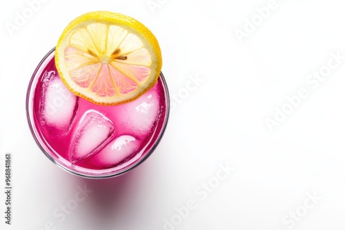 Blushing Refreshment: Pink Lemonade Glass photo