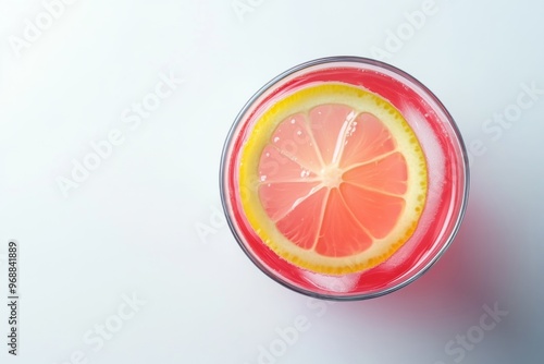 Blushing Refreshment: Pink Lemonade Glass photo