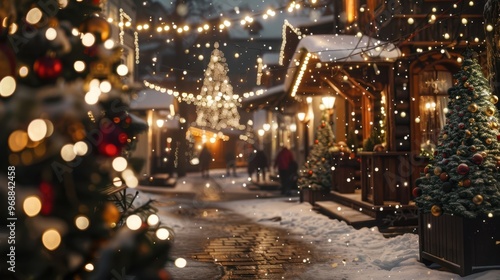 The Enchanting Winter Street Scene