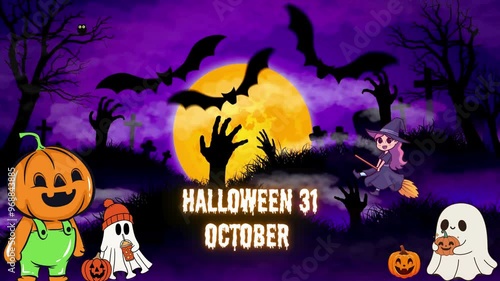 halloween background with pumpkins