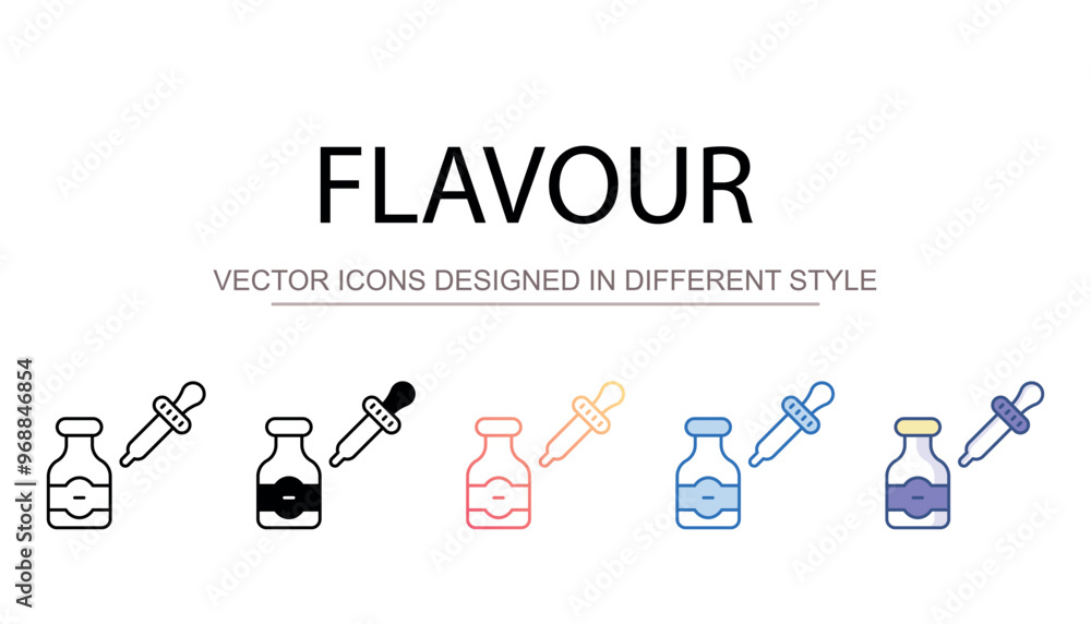 Flavour icon design with white background stock illustration Flavour icon design with white background stock illustration