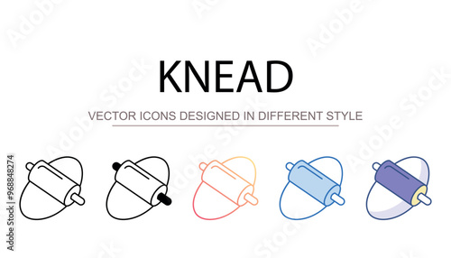 Knead icon design with white background stock illustration