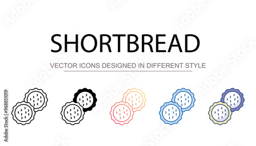 Shortbread icon design with white background stock illustration