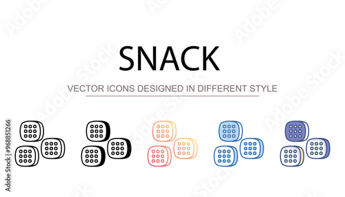 Snack icon design with white background stock illustration